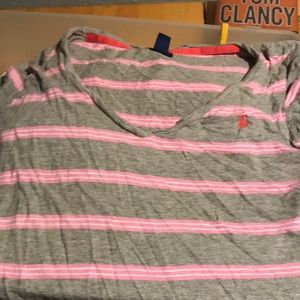 Polo striped top.